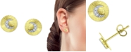 Giani Bernini Cubic Zirconia Moon Disc Stud Earrings, Created for Macy's